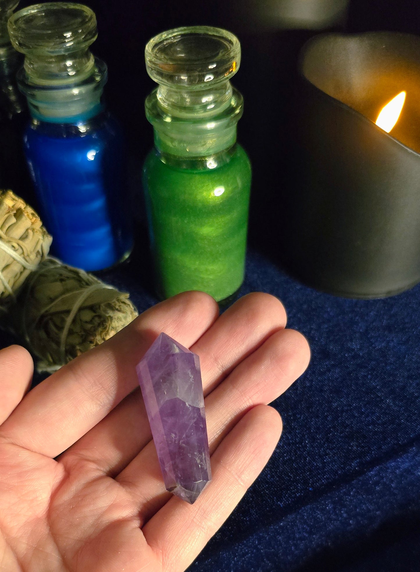 Amethyst Double Terminated Point 2 Inch Crystal