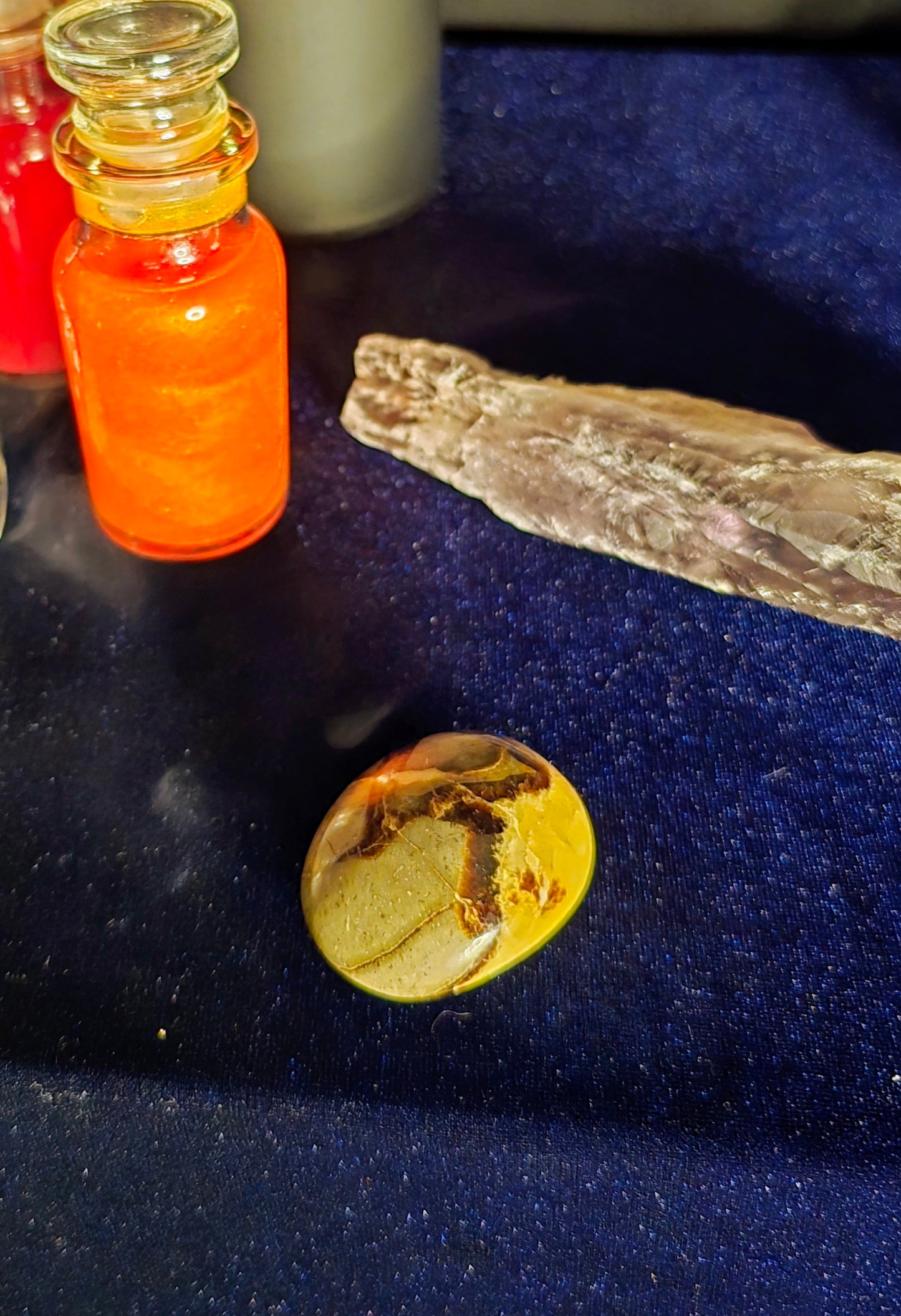 Jasper Septarian Palm Stone for Grounding and Nurturing Energy