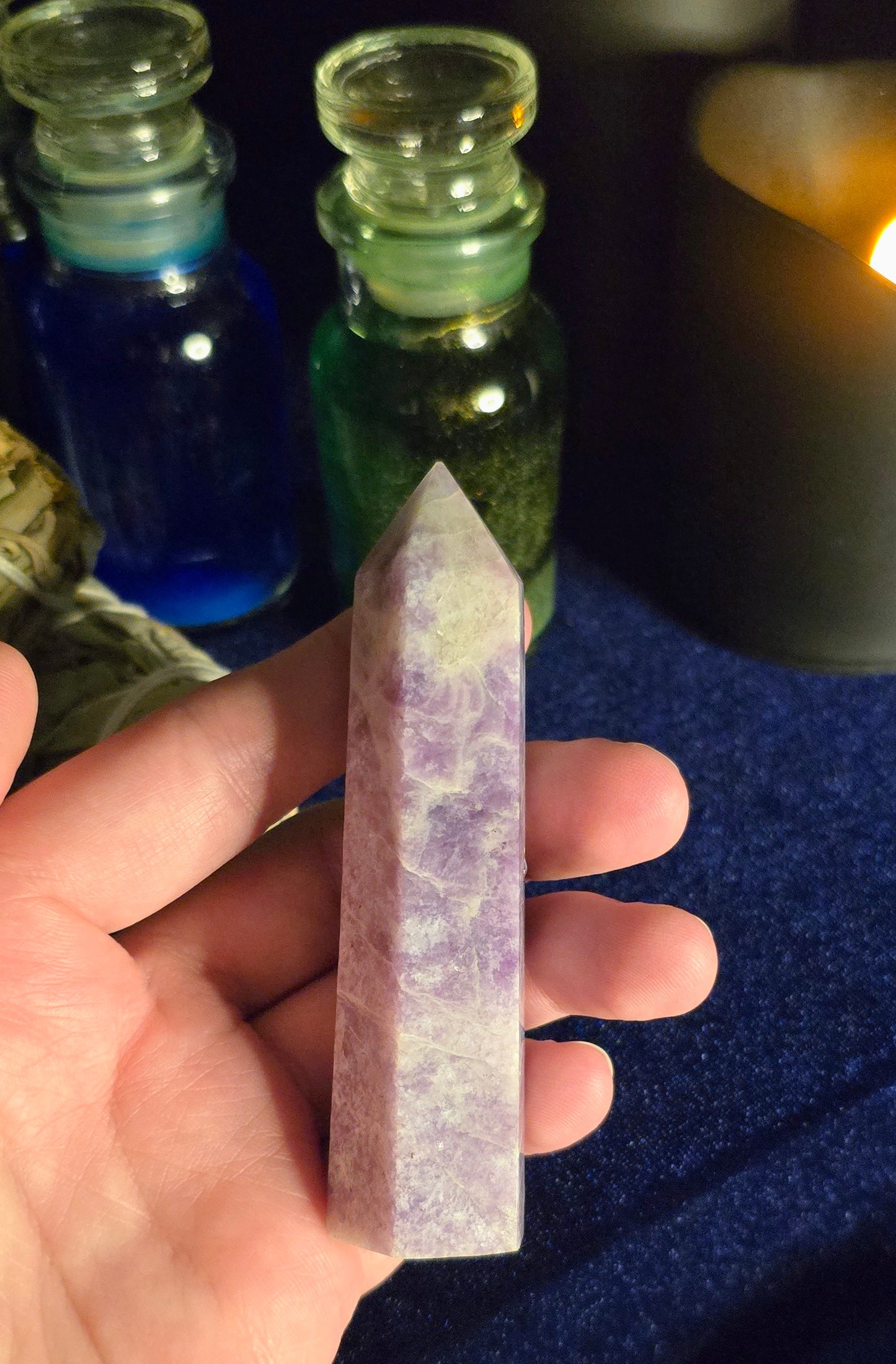Lepidolite Obelisk for Tranquility and Balance