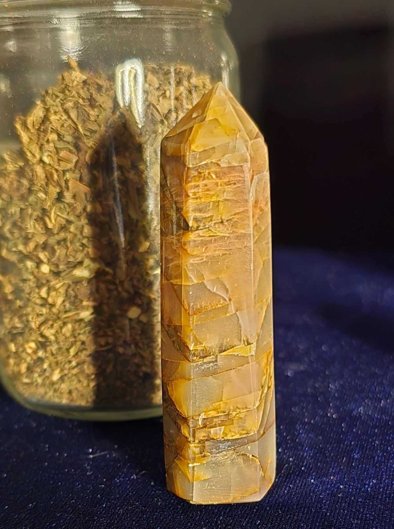 Peach/Yellow Moonstone Point Obelisk – Metaphysical | Natural Peach/Yellow Moonstone for Emotional Balance| Crystal for Meditation & Ritual Use