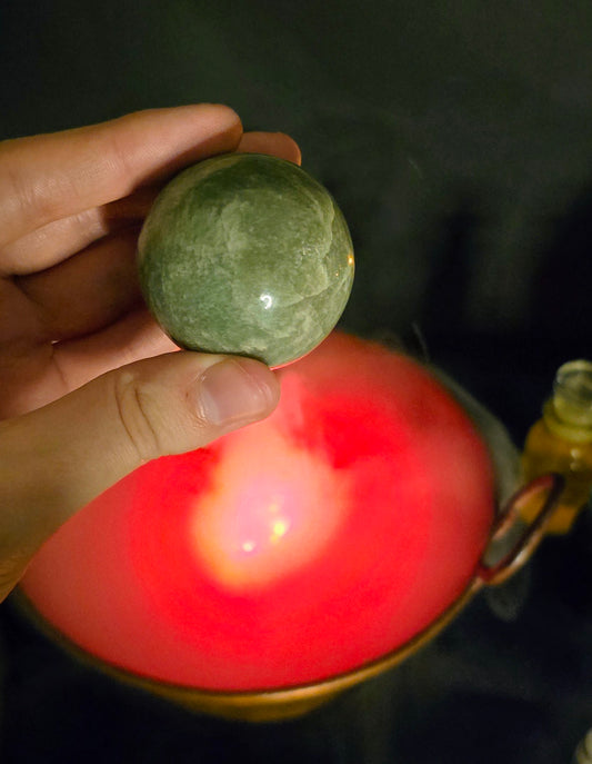 Amazonite Sphere – Soothing Orb of Truth, Flow, and Feminine Power