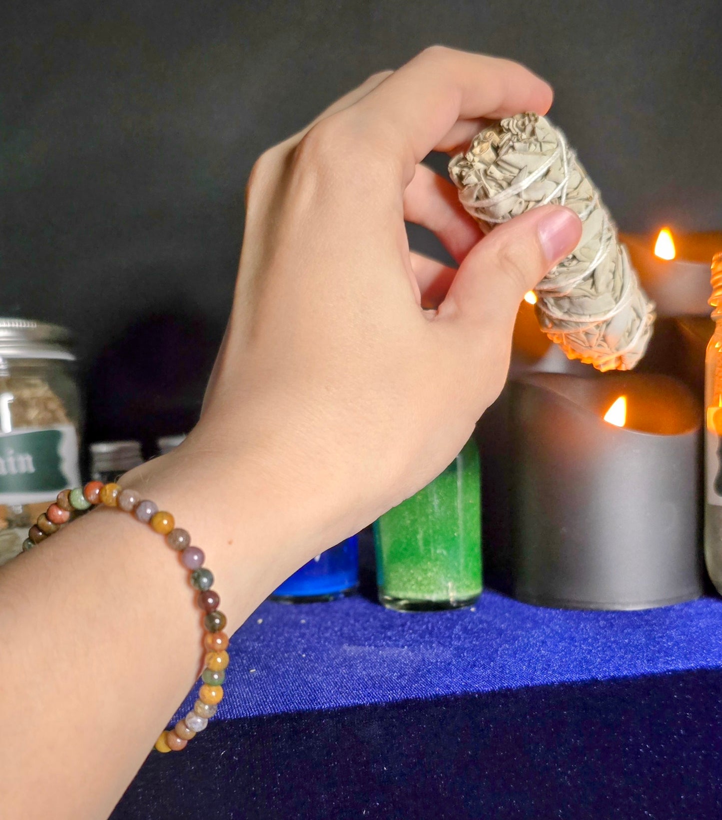 Ocean Jasper Bracelet for Stability and Nurturing