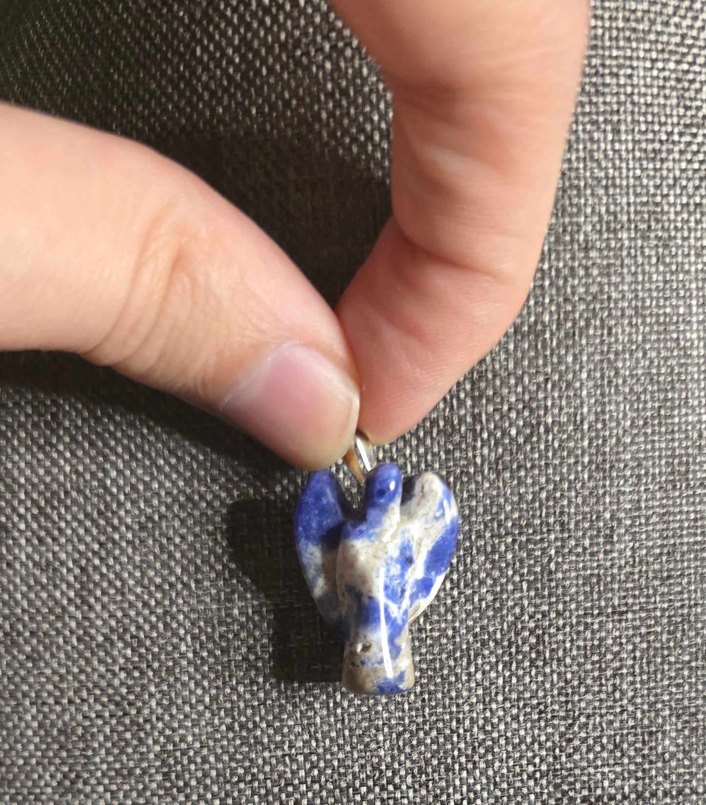 Sodalite Angel Pendant for Communication/Throat Chakra