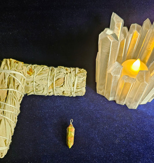 Unakite Point for Emotional Balance