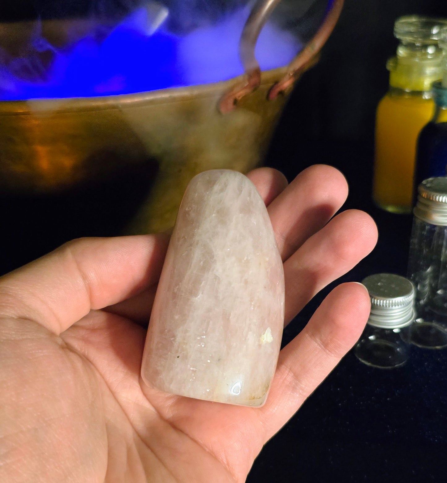 Rose Quartz Freeform Heartstone of Universal Love