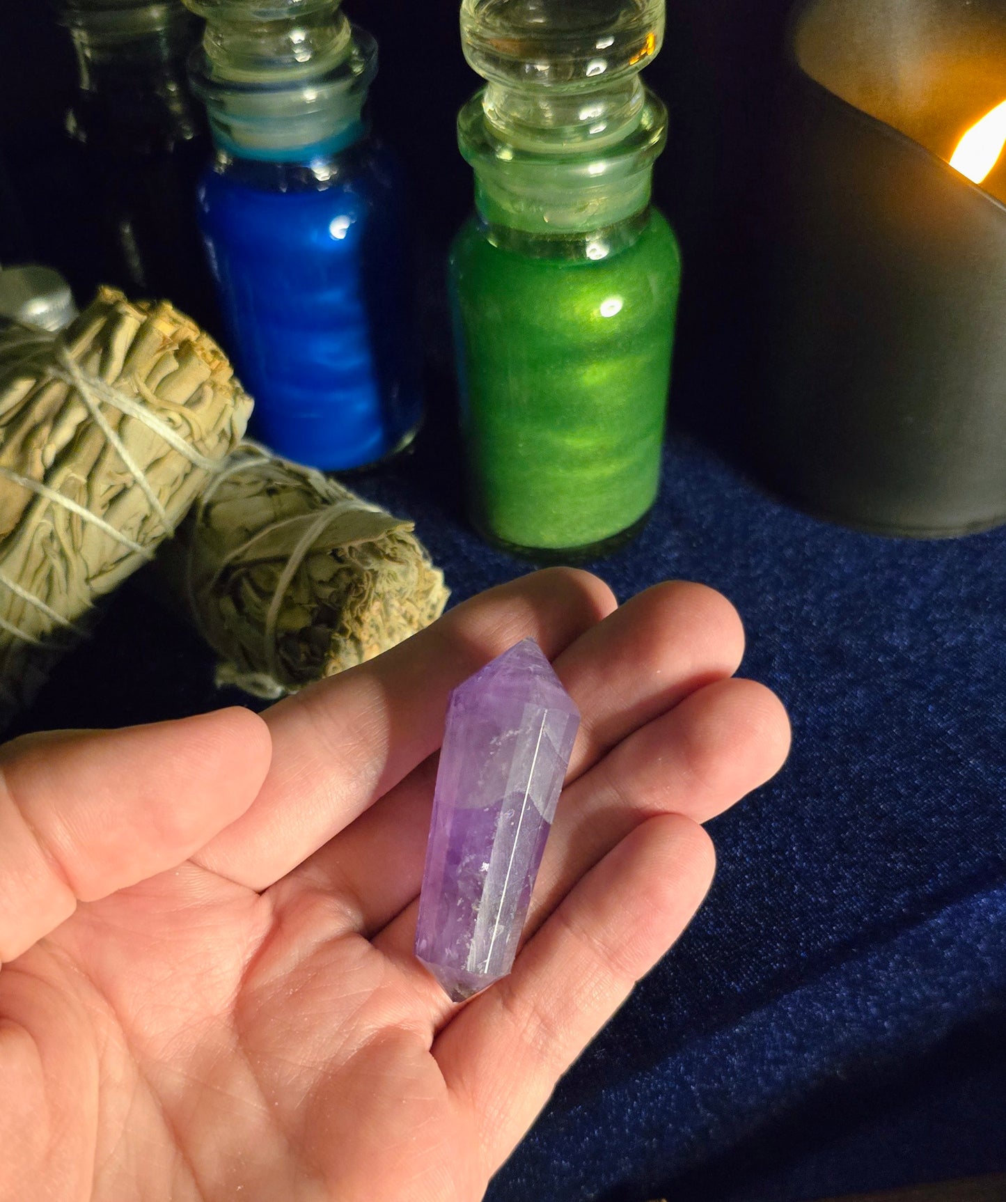 Amethyst Double Terminated Point 2 Inch Crystal