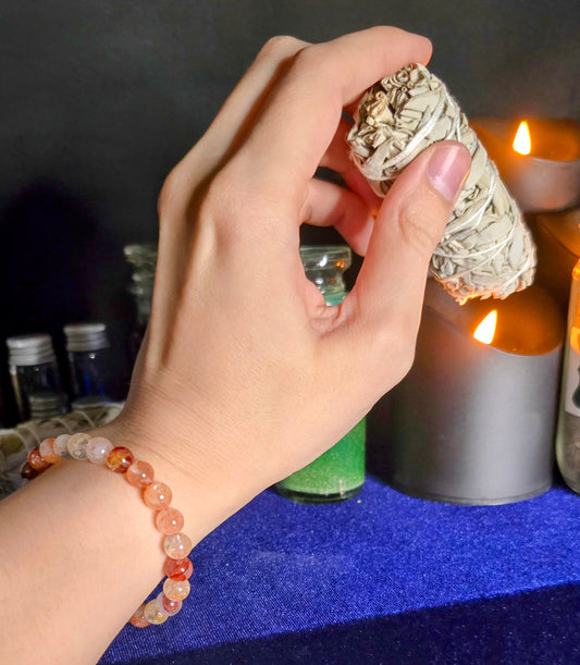 Himalayan Fire Quartz Bracelet for Passion and Transformation