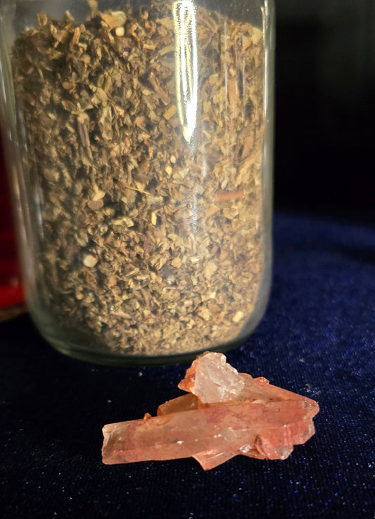 Red Hematite Quartz – Focus & Grounding | Natural Hematoid Quartz for Stability | Crystal for Meditation & Ritual Use