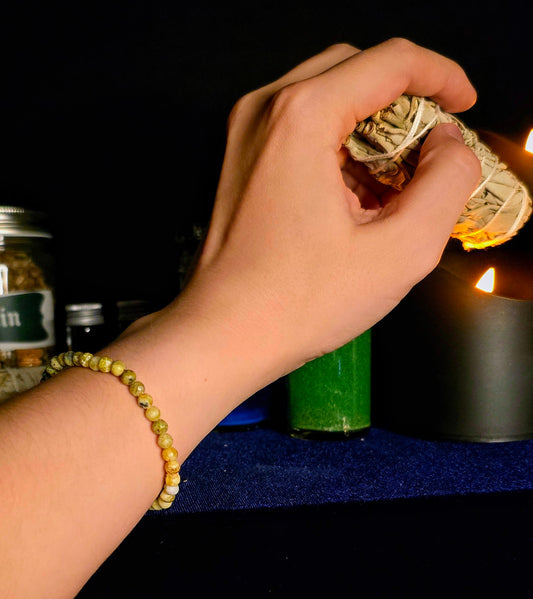 Yellow Turquoise Bracelet for Tranquility and Communication