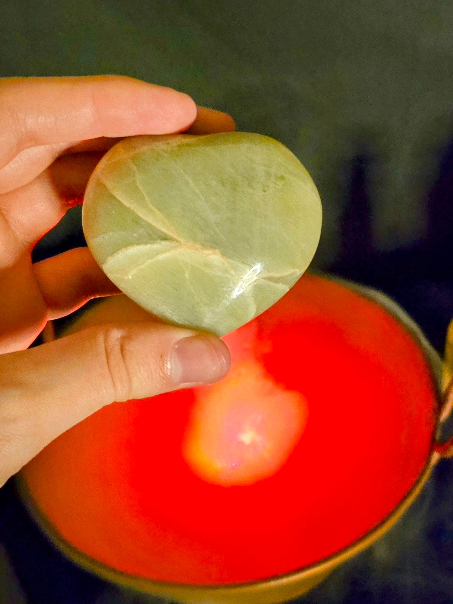Garnierite Heart Carving– Stone of Fortune, Self-Worth, and Divine Magnetism