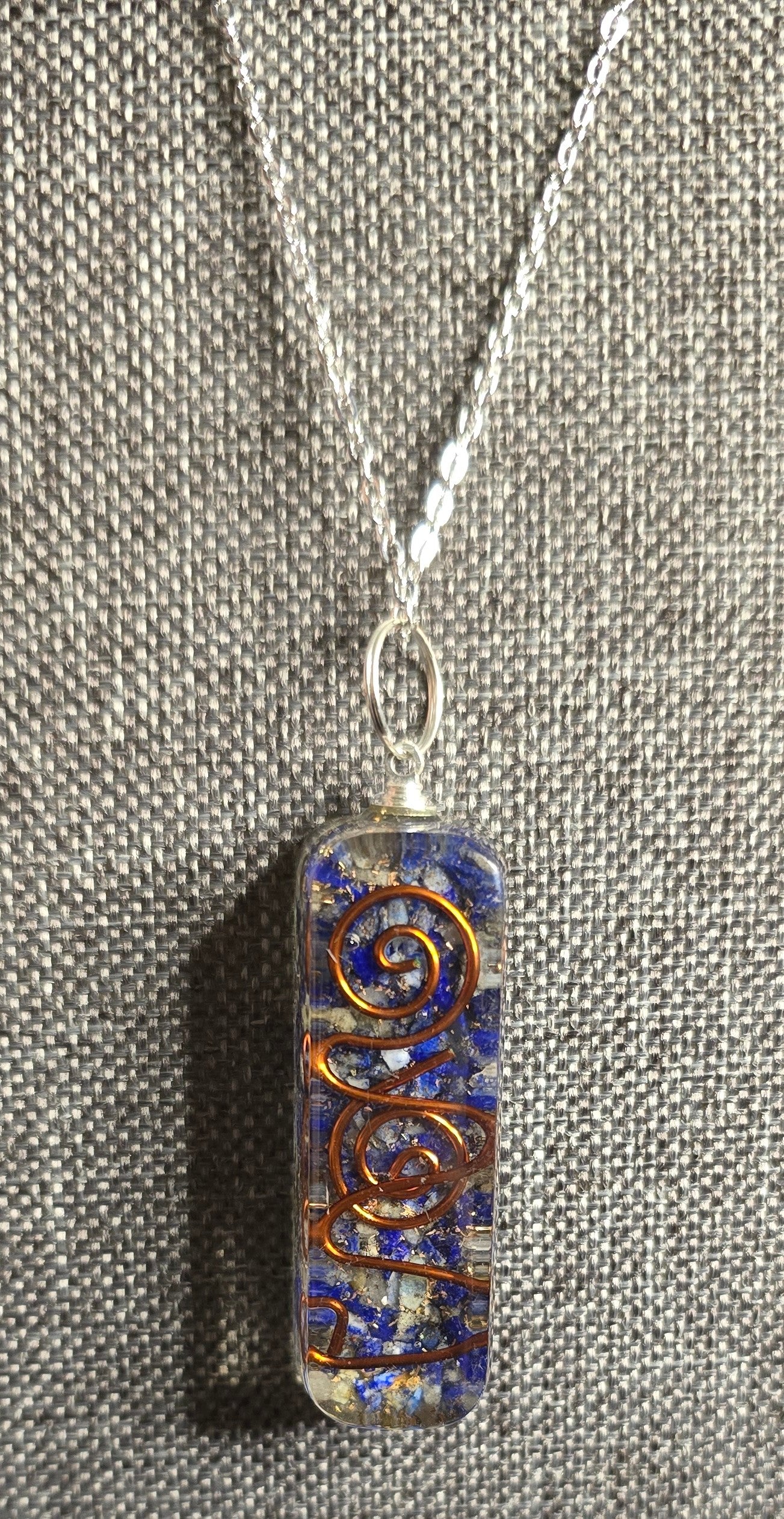 Lapis Orgonite Pendant for Wisdom and Vision