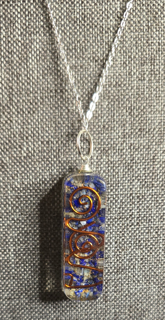 Lapis Orgonite Pendant for Wisdom and Vision