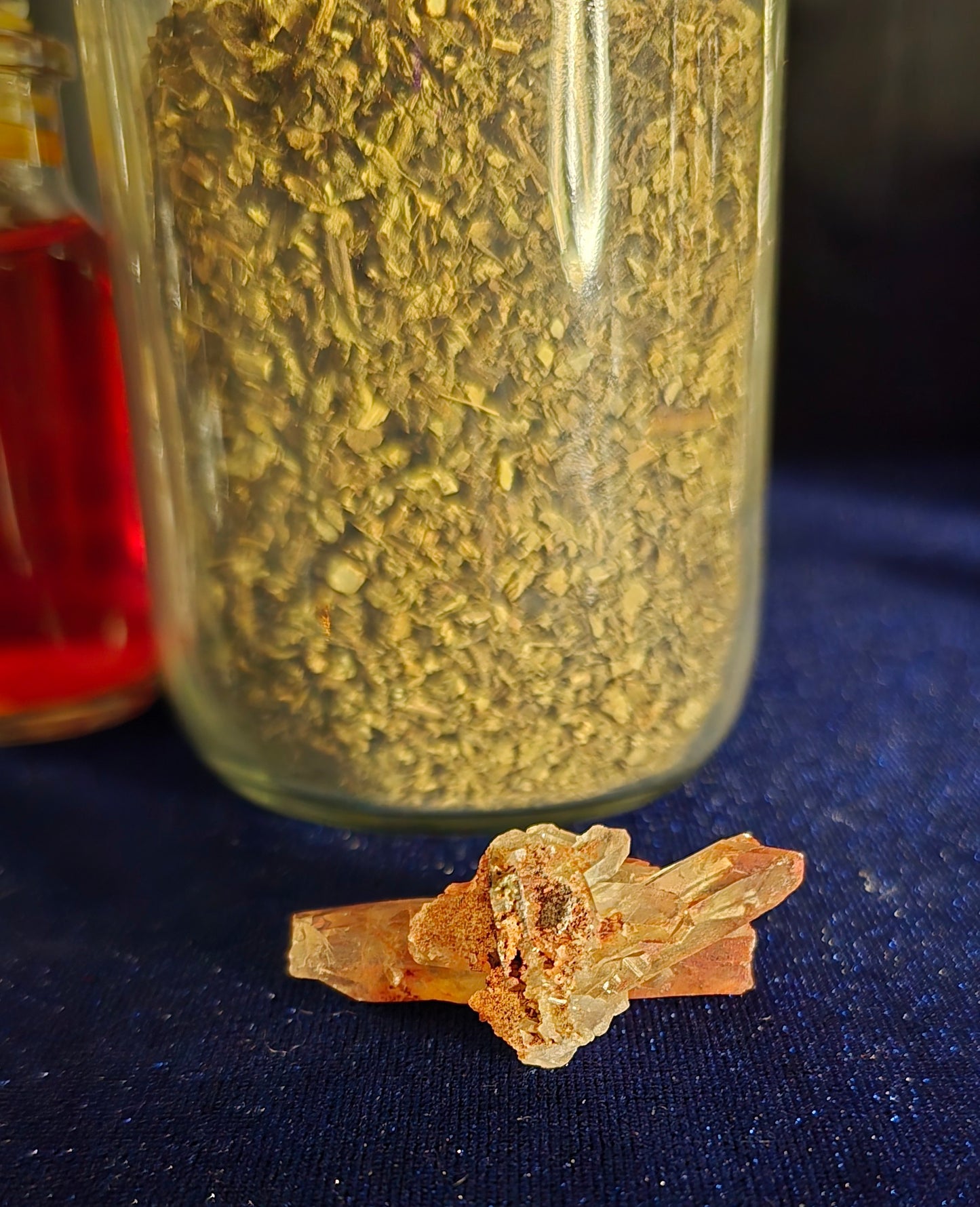 Red Hematite Quartz – Focus & Grounding | Natural Hematoid Quartz for Stability | Crystal for Meditation & Ritual Use