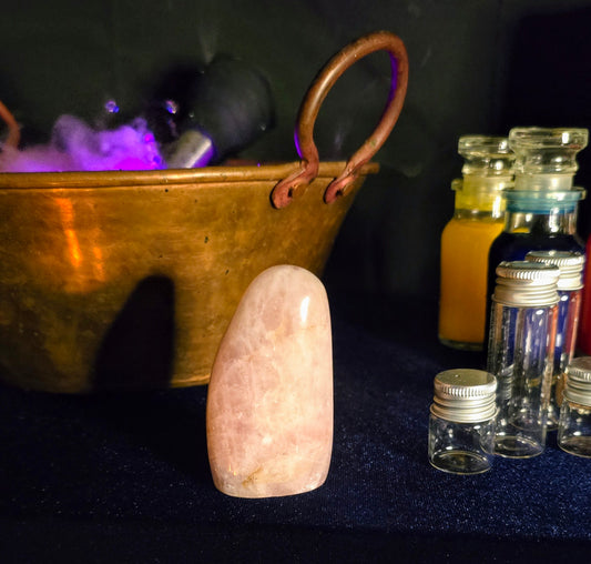 Rose Quartz Freeform Heartstone of Universal Love