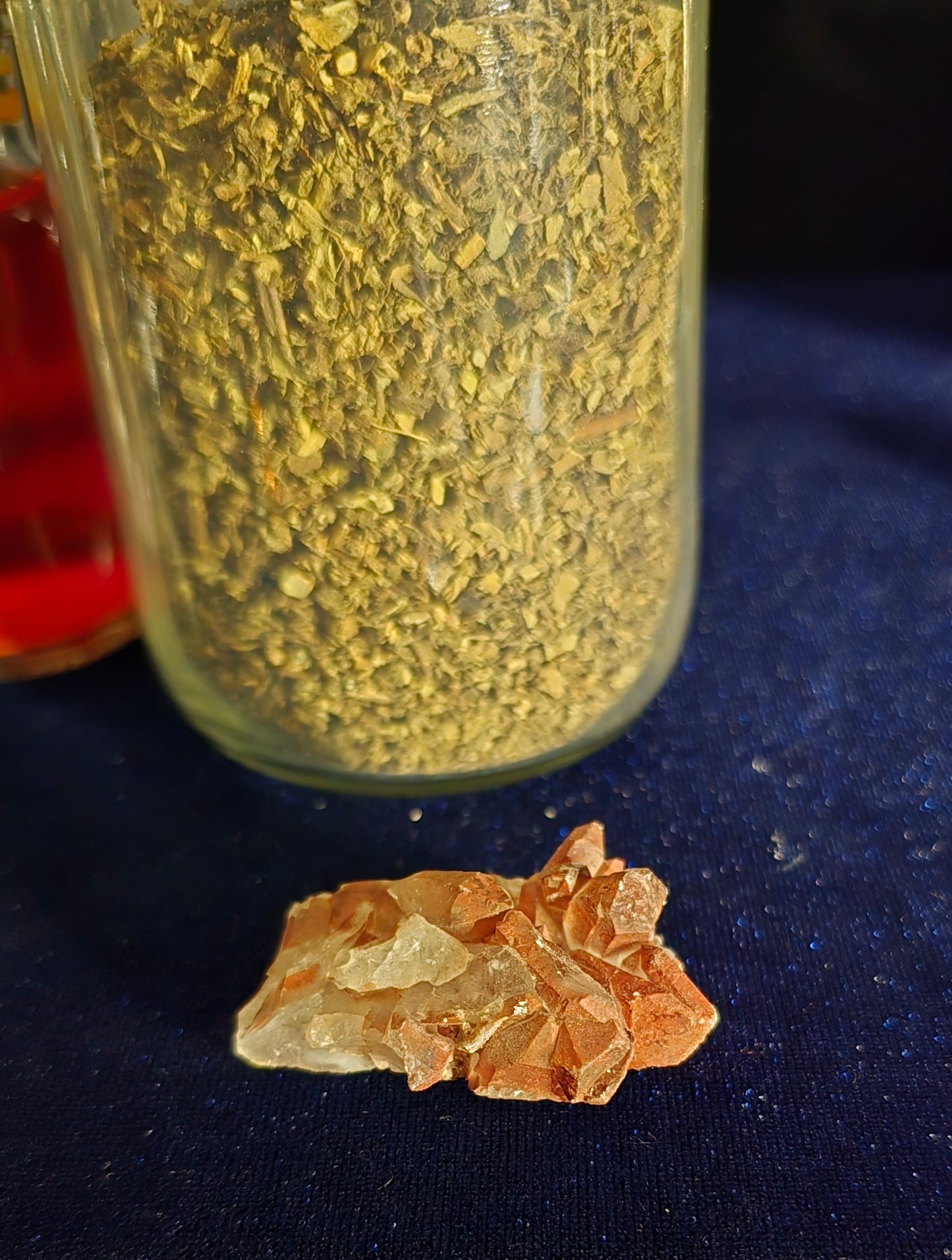 Red Hematite Quartz – Focus & Grounding | Natural Hematoid Quartz for Stability | Crystal for Meditation & Ritual Use