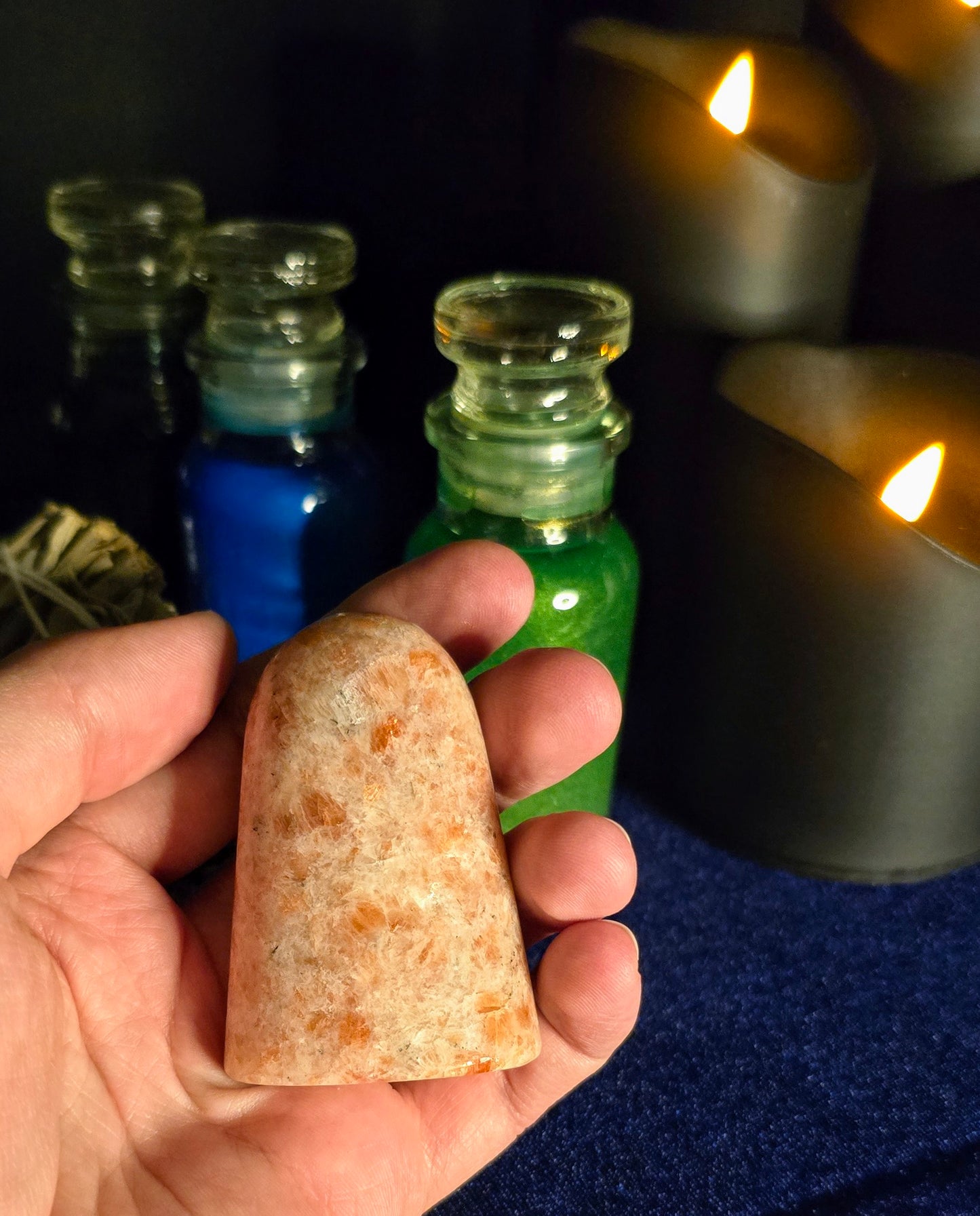 Sunstone Freeform Crystal for Energy and Confidence