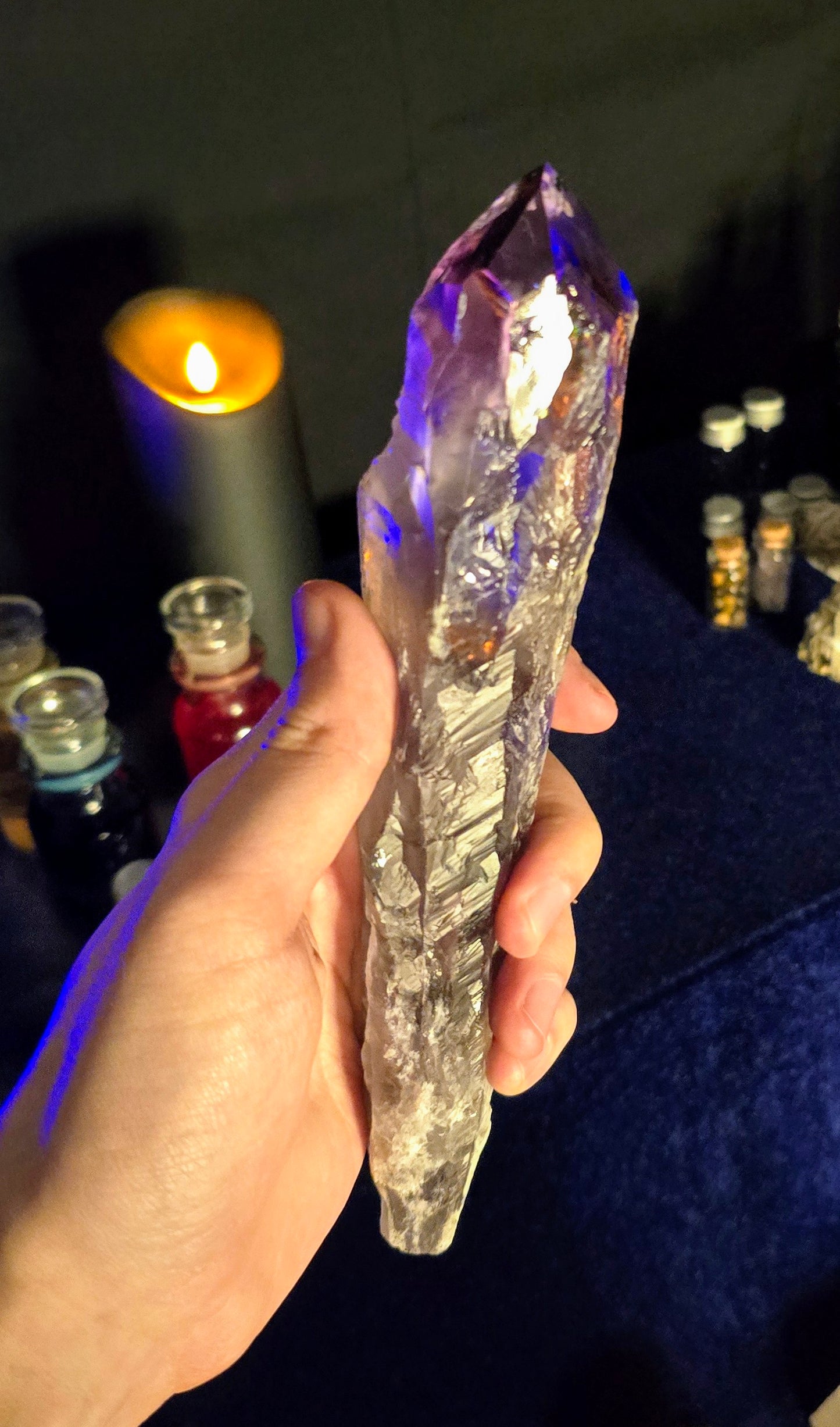 Bahia Amethyst Dragontooth Spear – Crown of Insight, Spirit, and Protection