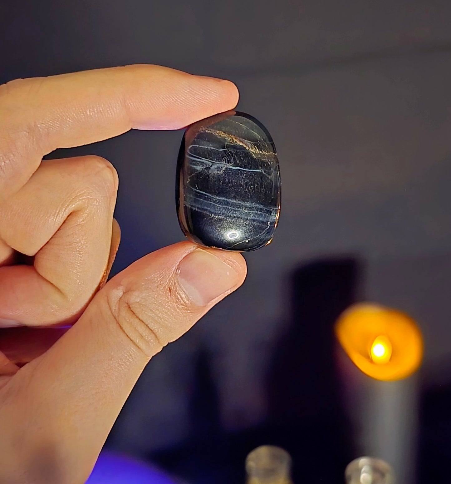 Blue Tiger Eye Polished Tumbles– Hawk’s Vision, Calm Insight, and Throat Empowerment