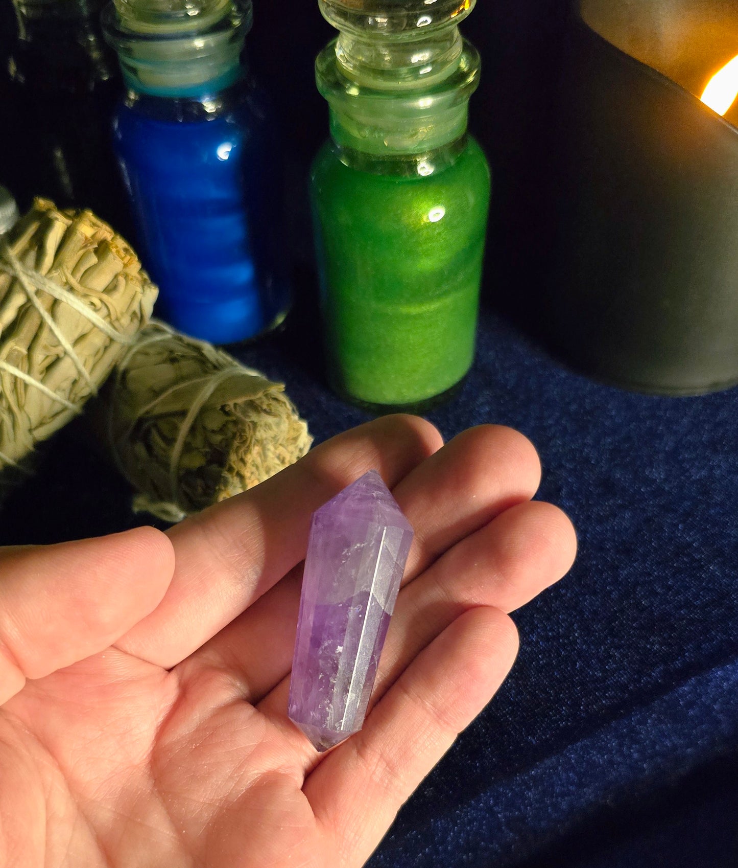 Amethyst Double Terminated Point 2 Inch Crystal