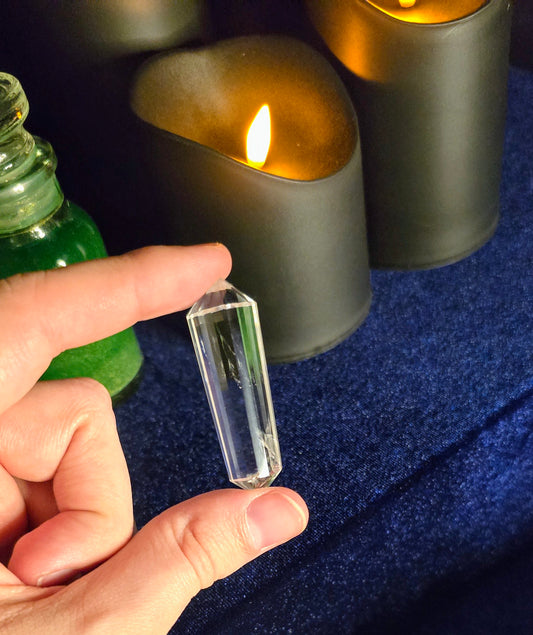 Double Terminated Quartz Point for Energetic Healing and Meditation