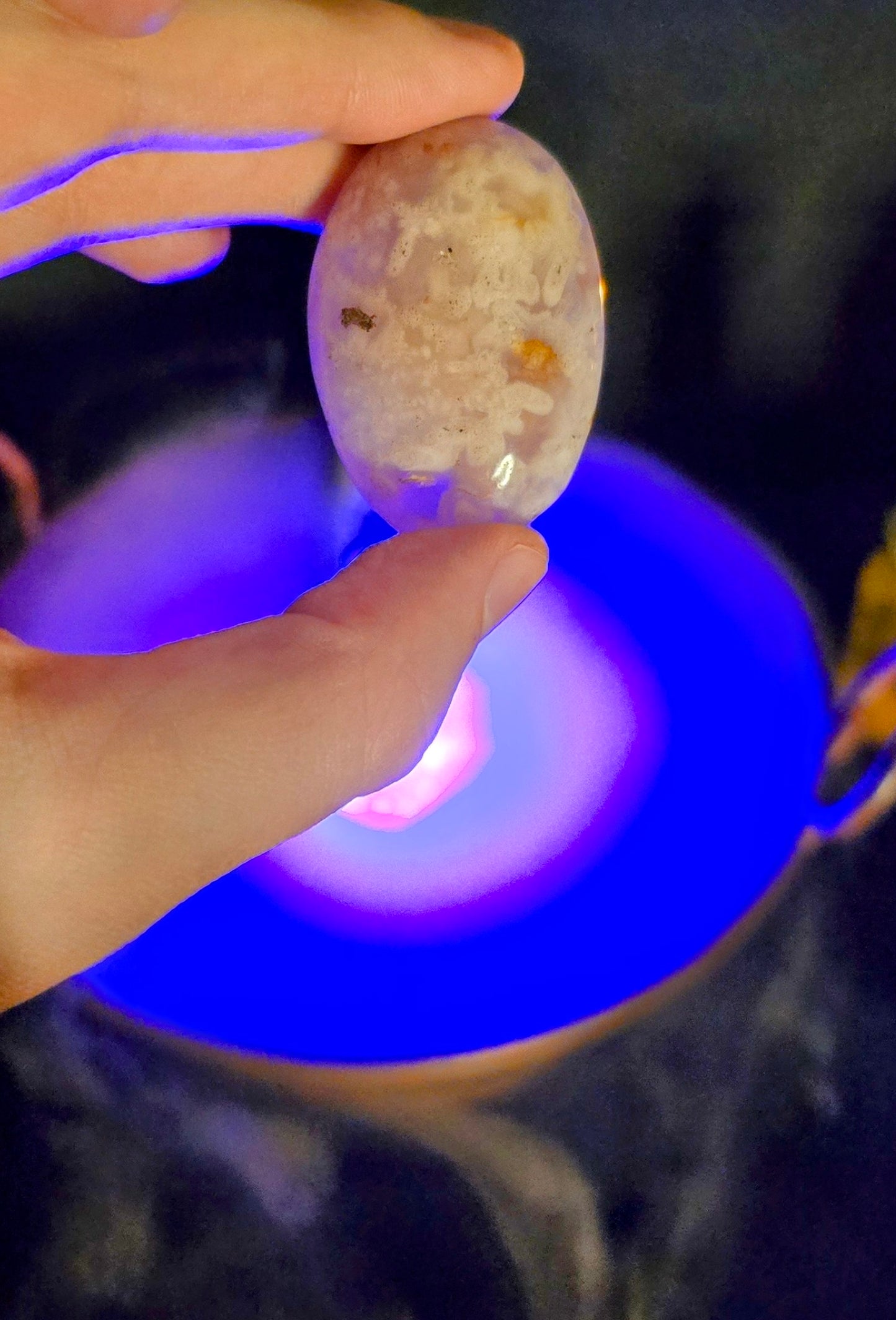 Flower Agate Palm Stone– Seed of Inner Growth, Courage, and Soft Feminine Power