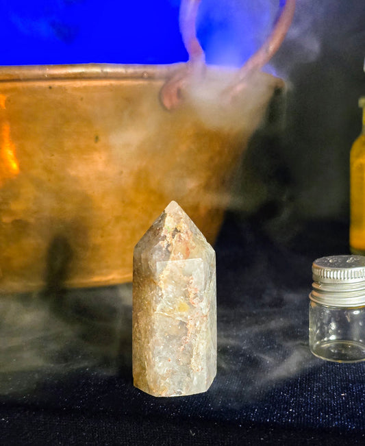 Radiant Smoky Quartz Obelisk with Unique Inclusions
