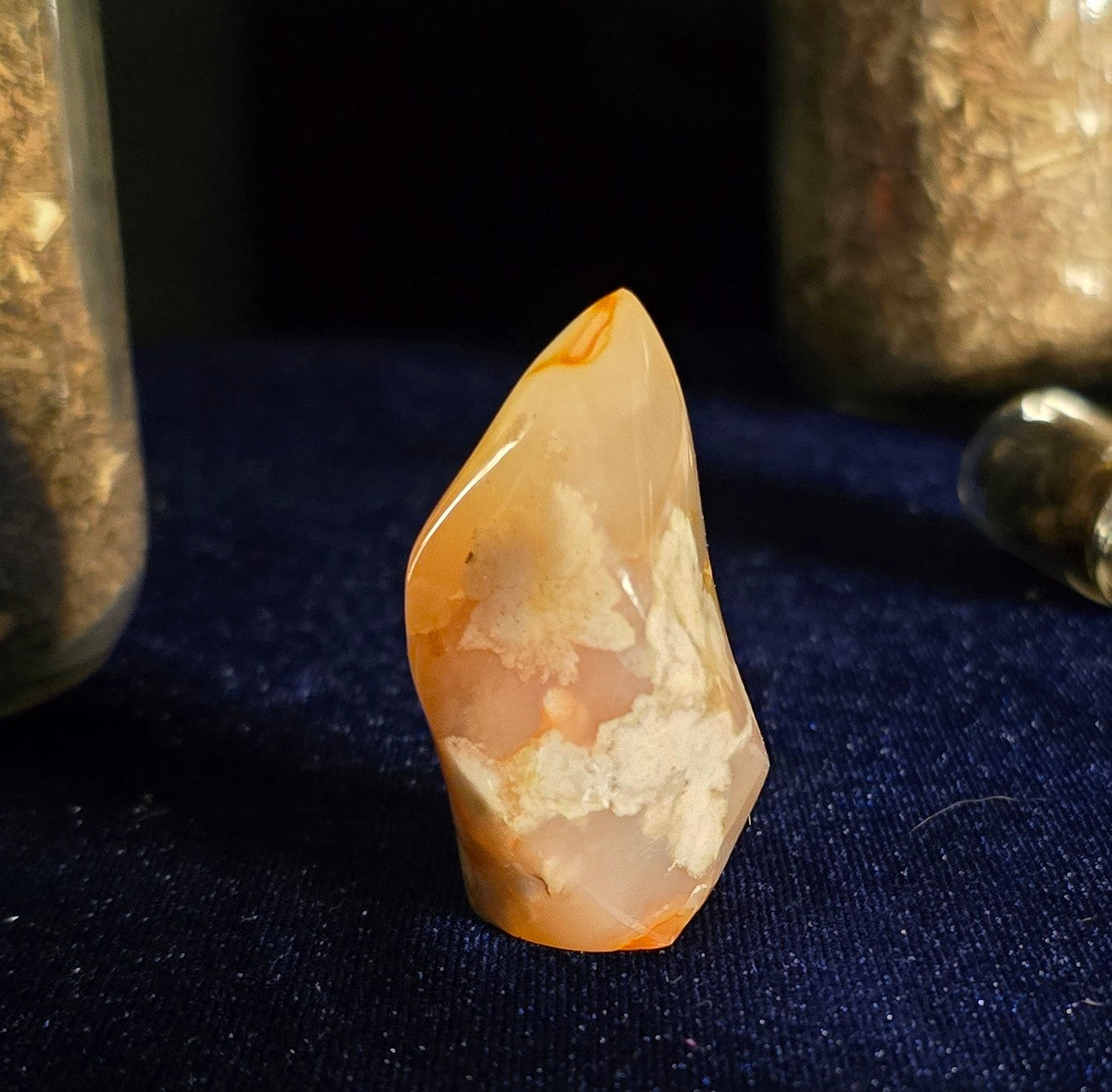 Flower Agate Flame – Growth & Emotional Renewal | Natural Flower Agate for Inspiration | Crystal for Meditation & Ritual Use