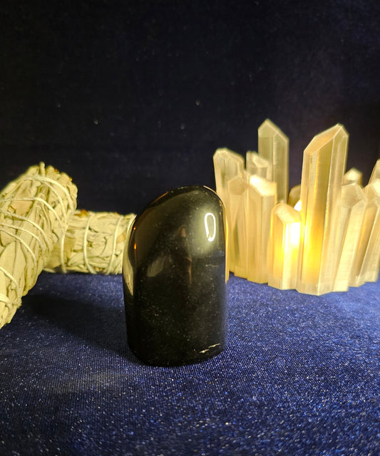 Black Obsidian Free Shape for Grounding