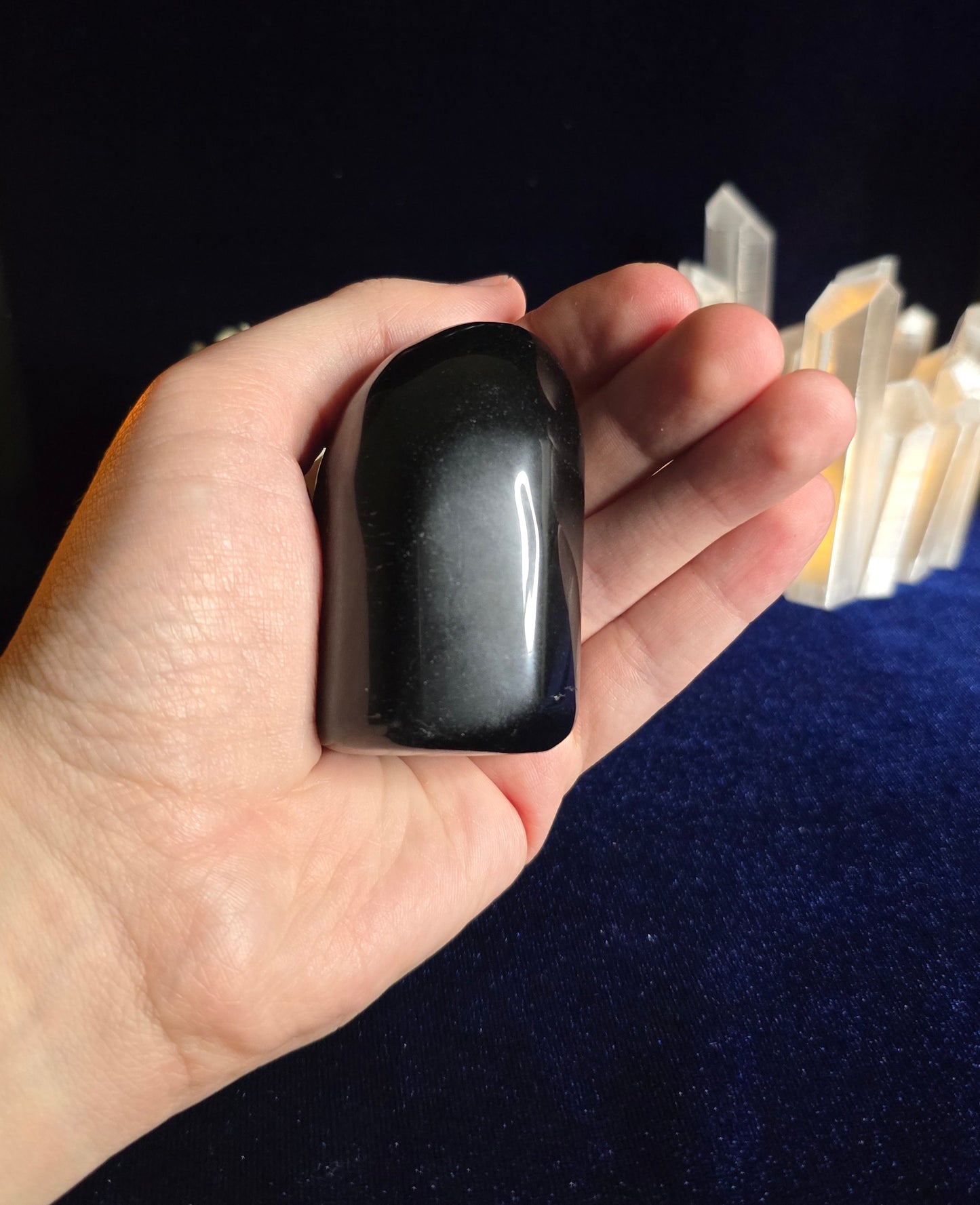 Black Obsidian Free Shape for Grounding