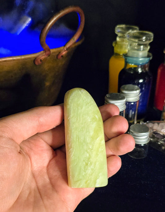 Serpentine Freeform Crystal for Inner Peace and Spiritual Exploration